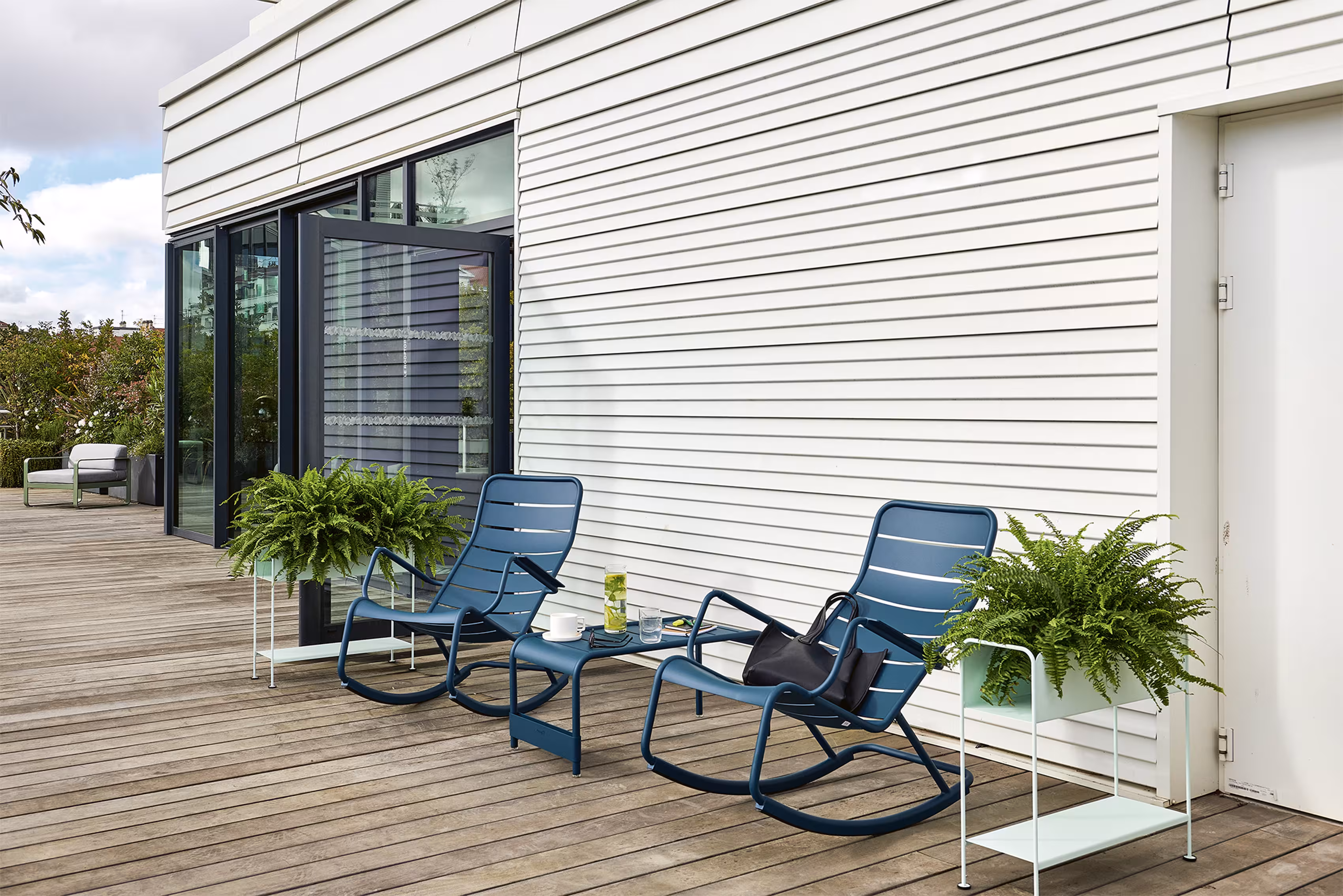 Table basse banc de jardin Luxembourg - 43 x 86 cm