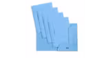 Sous-dossier 2 rabats Oxford - kraft - bleu - lot de 25