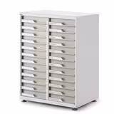 Module 2 colonnes sur vérins - équipé de 24 tiroirs e-clen h. 6 cm
