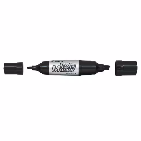 Marqueur permanent Pilot Begreen Twin Marker jumbo double pointe - noir