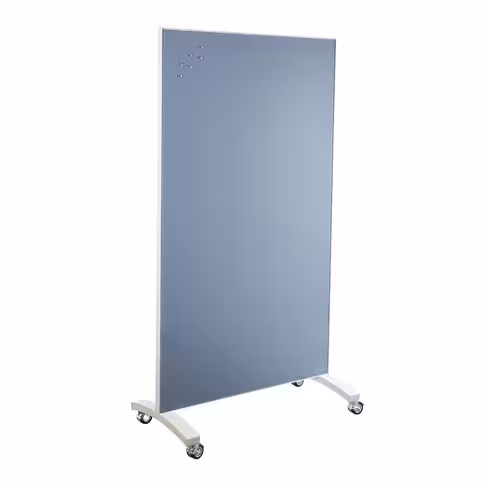 Tableau mobile piétement blanc - double face Groove - 100 x 185 cm