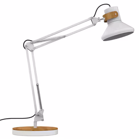Lampe de bureau LED Baya Bamboo blanc