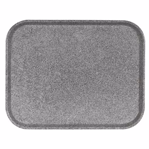 Plateau de self gastronorme GN 1/1 Poly Str polyester - 53 x 32,5 cm - granit gris - lot de 20
