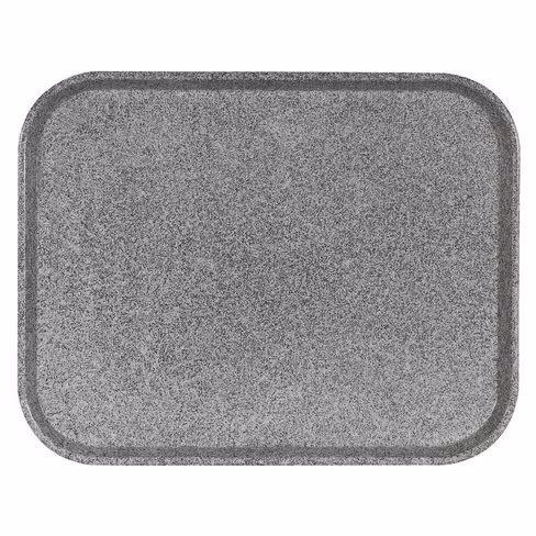 Plateau de self gastronorme GN 1/2 Poly Str polyester - 32,5 x 26,5 cm - granit gris - lot de 20