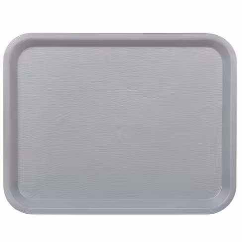Plateau de self Fast Food polypropylène - 35 x 27,2 cm - inox - lot de 45