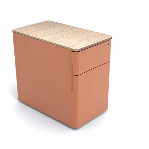 Caisson mobile compact Nouvelle Vague - 1 tiroir plat + 1 tiroir dossiers suspendus - l. 32 cm