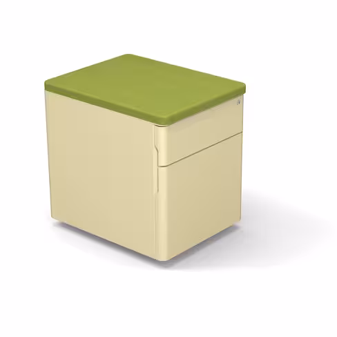 Caisson mobile Nouvelle Vague - 1 tiroir plat + 1 tiroir dossiers suspendus - coussin d'assise