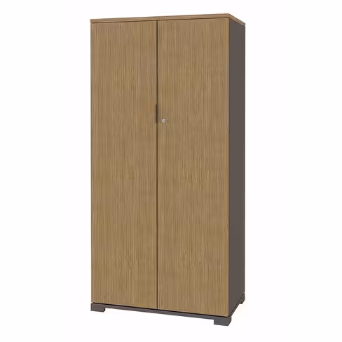 Armoire Nouvelle Vague - h. 166 x l. 80 cm - portes battantes - 3 tablettes métal