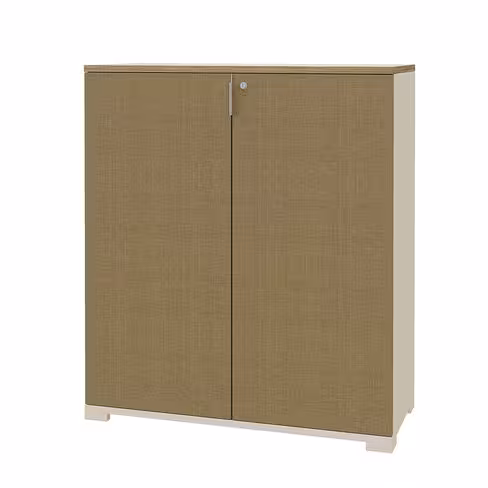 Armoire Nouvelle Vague - h. 115 x l. 100 cm - portes battantes - 2 tablettes métal