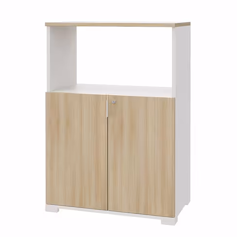 Armoire Nouvelle Vague - h. 115 x l. 80 cm - 2 portes battantes + niche ouverte