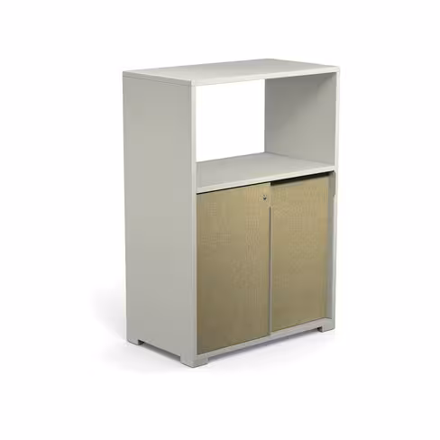 Armoire Nouvelle Vague - h. 115 x l. 80 cm - 2 portes coulissantes + niche ouverte