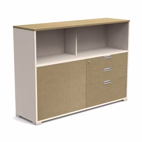 Armoire Nouvelle Vague - h. 115 x l. 160 cm - 2 tiroirs plats + 1 tiroir DS + 2 niches