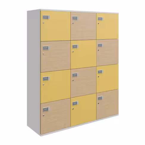 Meuble de rangement Nouvelle Vague - 12 casiers fermeture à clé - clé passe partout fournie