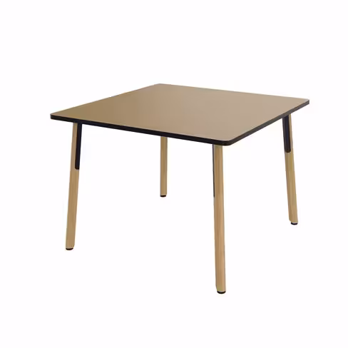 Table de réunion carrée 4 places Nouvelle Vague - l. 100 x pr. 100 cm - 4 pieds bois