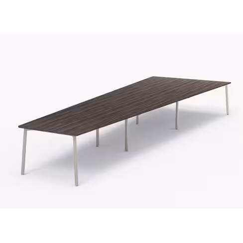 Table de réunion trapèze 15 places Nouvelle Vague - l. 540 x pr. 190 cm - pieds métal