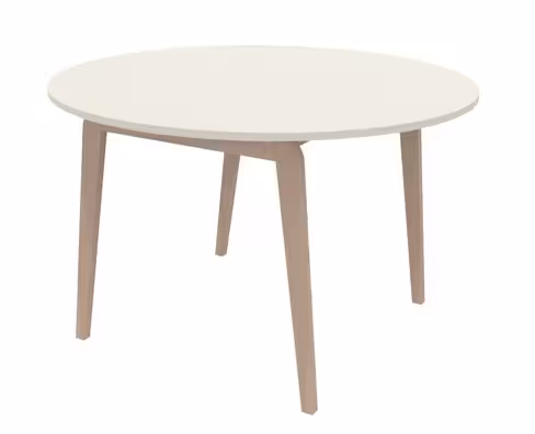 Table Adell - Ø 120 cm - 4 pieds - hêtre verni naturel