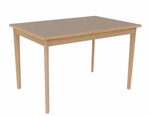 Table Soline 4 pieds - 120 x 80 cm - hêtre verni naturel - chant alaisé