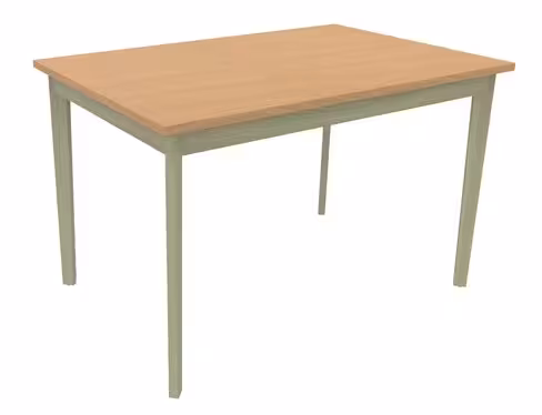 Table Soline 4 pieds - 120 x 80 cm - hêtre verni teinté - Chant plastique