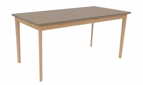 Table Soline 4 pieds - 160 x 80 cm - hêtre verni naturel - Chant plastique