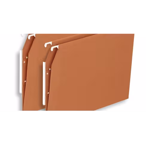 Dossier suspendu pour armoire Lyreco - dos V - kraft orange - lot de 25
