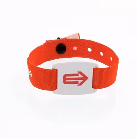 Bracelet tissu enfant avec puce rfid Mifare 1KS50 personnalisation sur mesure - lot de 100 pcs