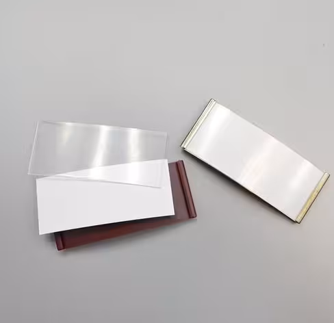 Porte-nom rectangulaire 3.2 x 7.3 cm aimant lot de 25 pcs