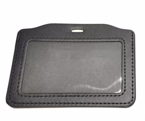 Porte-badge cuir CB 1 face transparente horizontal lot de 100 pcs