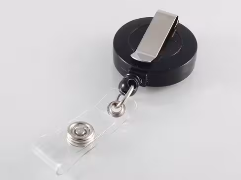 Zip dérouleur noir - patte métal au dos lot de 50 pcs