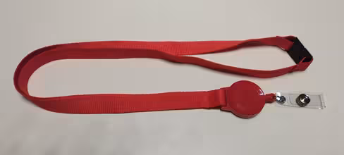 Tour de cou polyester 15mm zip et boucle sécurité lot de 100pcs