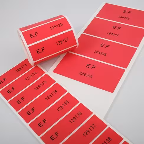 Etiquette de sécurité anti-fraude sans transfert avec numéro lot de 1000pcs
