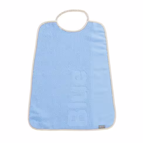 Bavoir éponge coton - lot de 10 - 69472/057 encolure avec élastique 48 x 40 cm - bleu clair