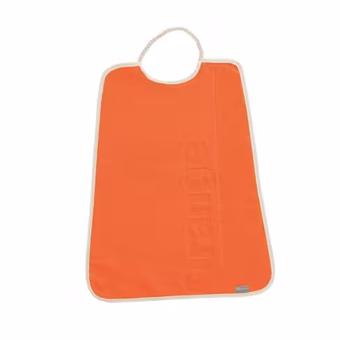 Bavoir éponge coton - lot de 10 - 69472/164 encolure avec élastique 48 x 40 cm - orange clair