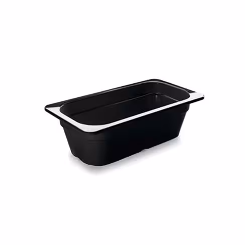 Bac gastronorme mélamine GN 1/3 - profondeur 65 mm - noir