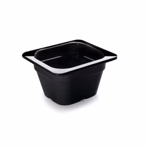 Bac gastronorme mélamine GN 1/6 - profondeur 65 mm - noir
