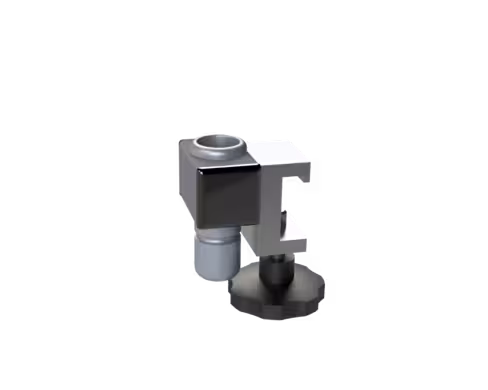 Etau pour fixation d'accessoires sur rails techniques