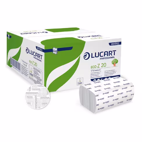 Essuie-mains en feuille à feuille - Ecolabel - 2 plis - 200 formats - 60 cartons de 15 pièces