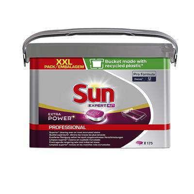 Tablette lave-vaisselle tout en 1 ultradégraissante Sun Expert Extra Power - 1 seau de 175 tablettes