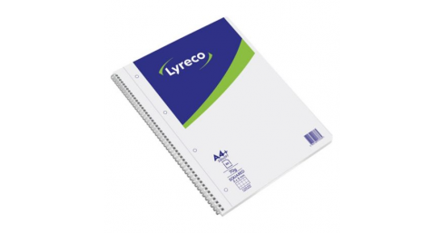 Cahier à spirale A4 Lyreco 160 pages 70 g quadrillé 5 x 5