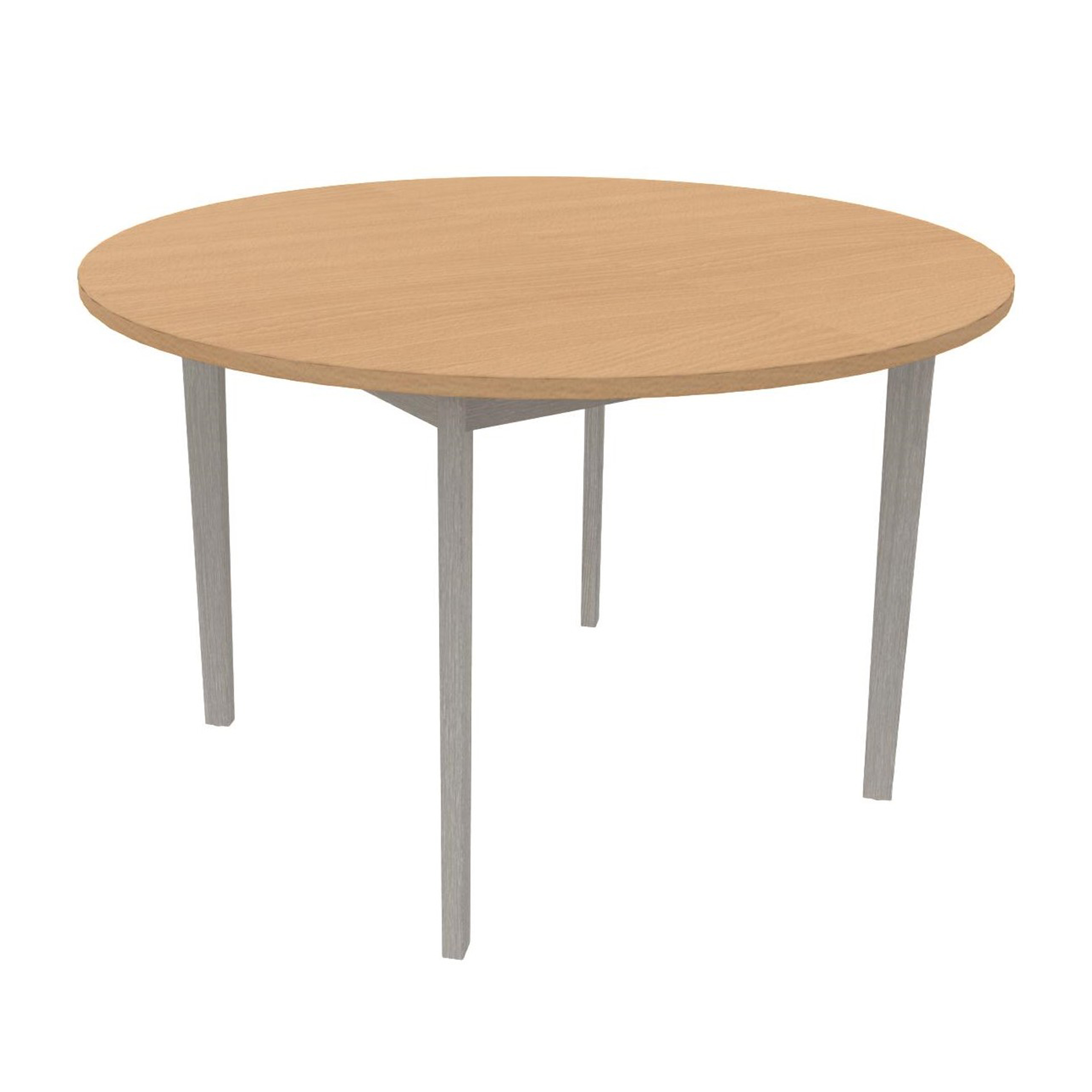 Table Soline 4 pieds - Ø 120 cm - hêtre verni teinté - chant alaisé