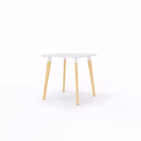 Table San Siro 80 x 80 cm - 4 pieds bois