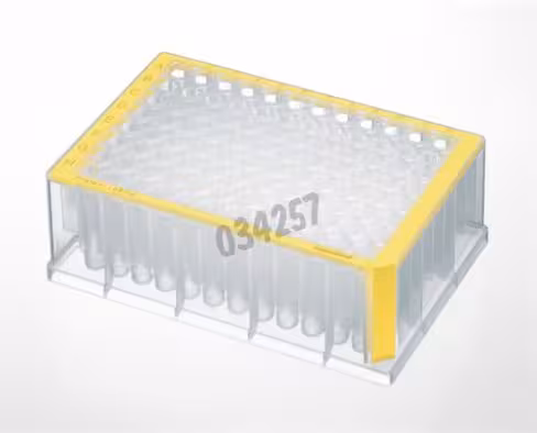 Plaque DEEPWELL 96 1ml PCR CLEAN PROTEIN LOWBIND jaune x 20