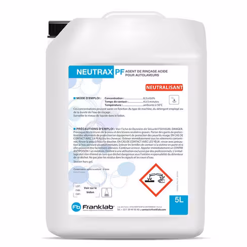 Agent de rinçage acide NEUTRAX PF - 4 bidons de 5 l