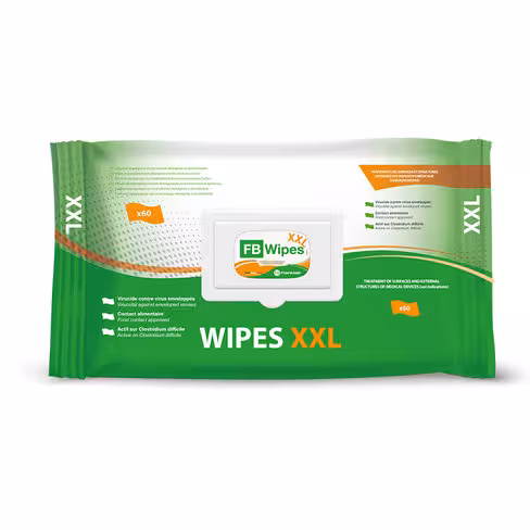 Lingettes désinfectantes FB Wipes XXL - 12 boîtes de 60 unités