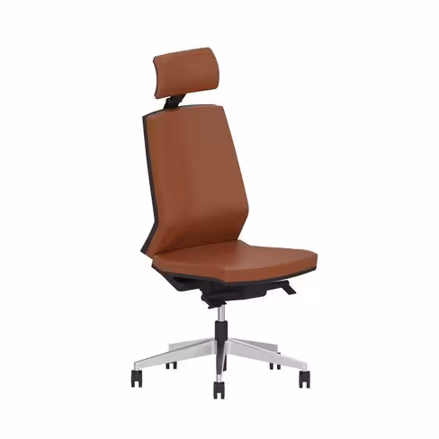 Chaise de bureau Léandre Manager - cuir - appui-tête - translation d'assise