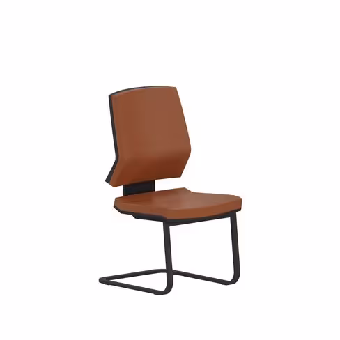 Chaise visiteur luge Léandre Manager - cuir