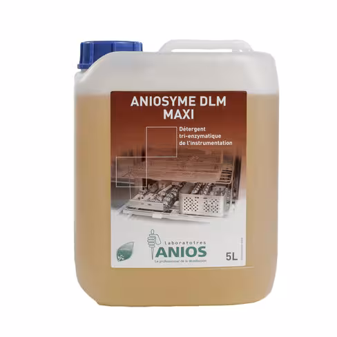 Détergent tri-enzymatique alcalin doux Aniosyme DLM Maxi - 1 carton de 2 bidons de 5 l -