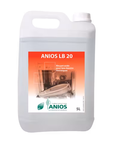 Produit de rinçage pour lave-bassin Anios LB 20 - 4 bidons de 5L-