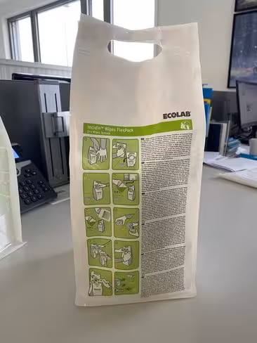 Distributeur de lingettes - Incidin Wipes FlexPack - 1 carton de 6 rouleaux de 99 lingettes-
