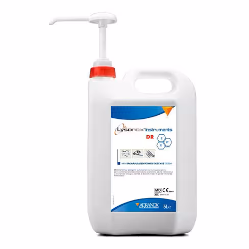 Détergent pré-désinfectant Lysonox Instruments DR - 4 bidons de 5 l avec 1 pompe de 25 ml