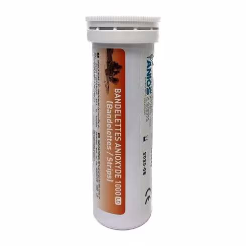 Bandelette de contrôle du taux d acide peracétique Anioxyde 1000 LD - 1 carton de 1 boîte de 50-